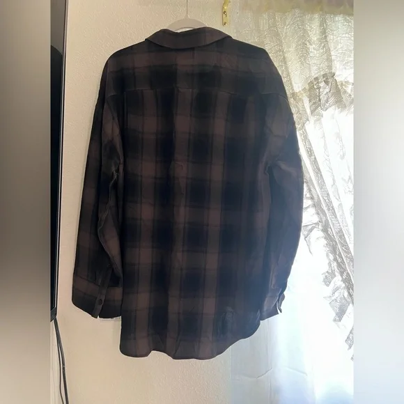 ASOS DESIGN oversized shirt with wide sleeves in plaid - Picture 8 of 9